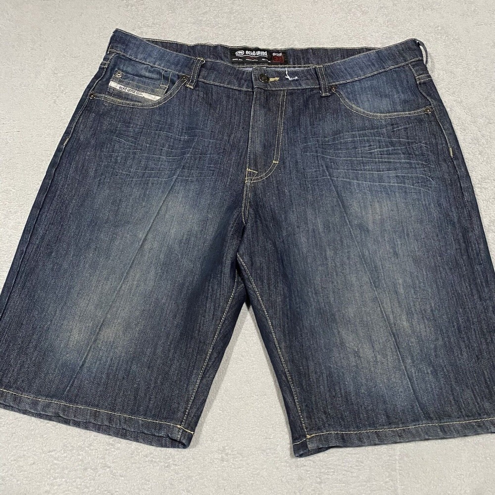 Ecko Unlimited Denim Shorts Mens 38 Blue Baggy Hip Hop Y2K‎ Skate Jorts